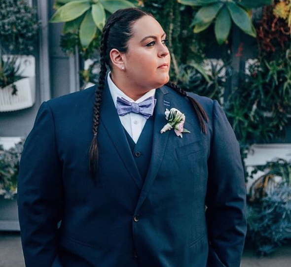 Plus size menswear suits masculine of center