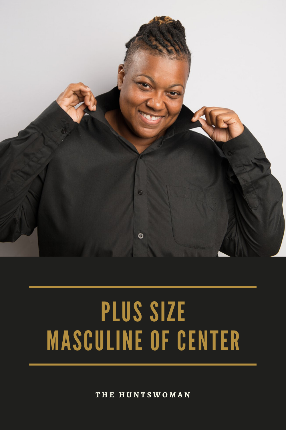 Plus size masculine of center fashion