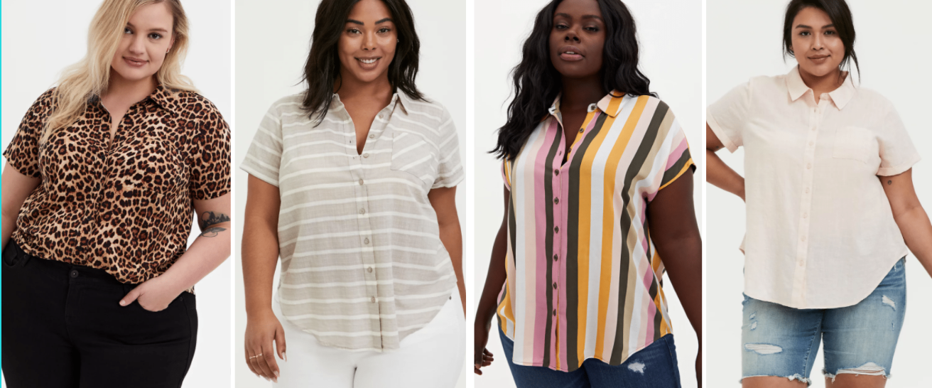 masculine of center plus size button down shirts