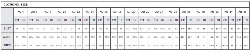 Fashion Union Plus Size Chart