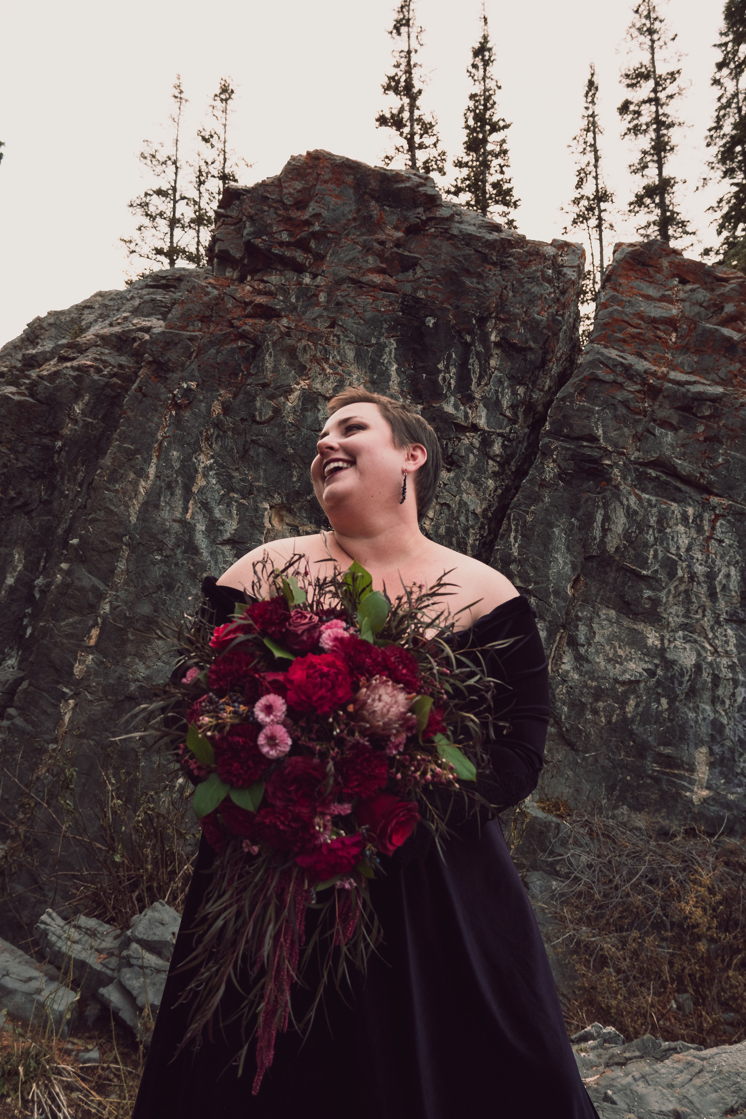 Black plus size wedding gown unique