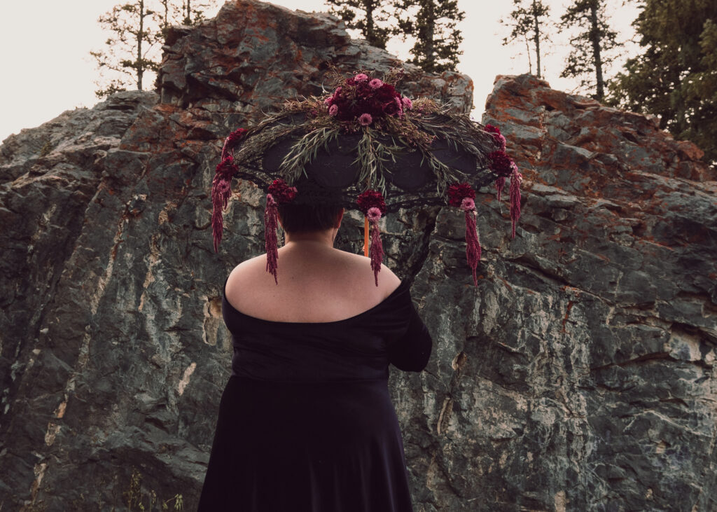 Black plus size wedding gown - hannah Caroline Couture