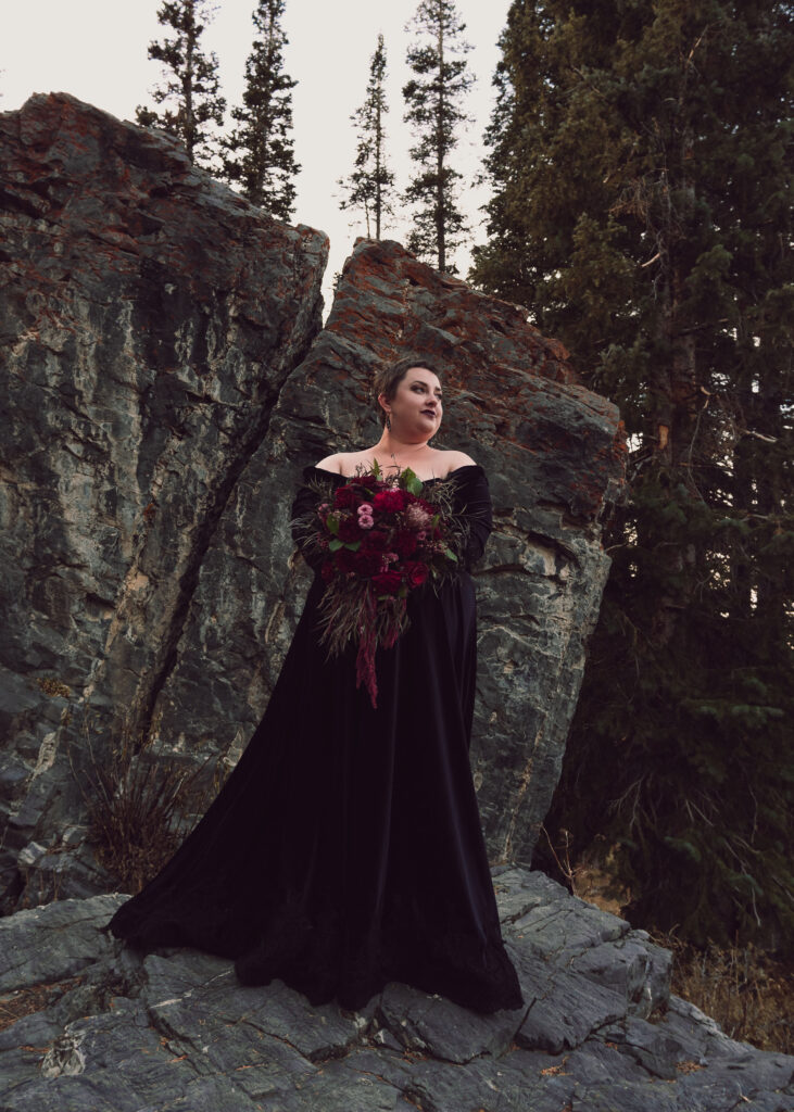 Black plus size wedding gown - hannah Caroline Couture