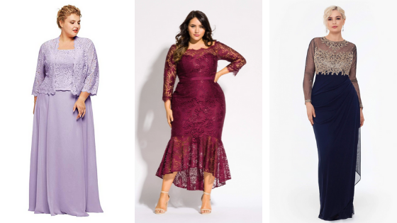 plus size mom of the bride dresses