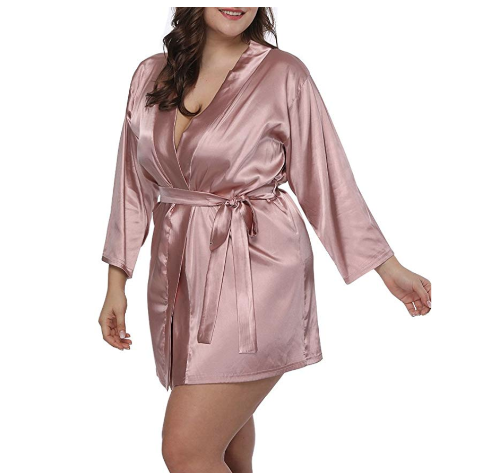 satin robe for first time boudoir photoshoot