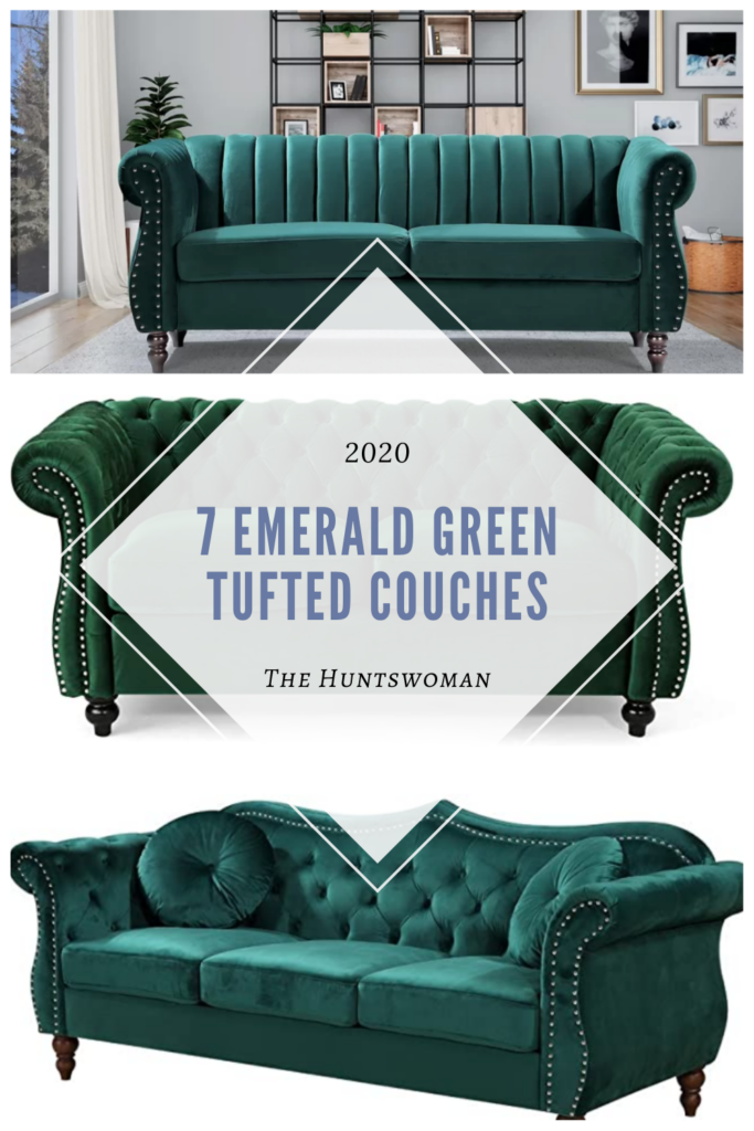 Emerald green tufted couches and sofas research - New home owner furnishing a new apartment!