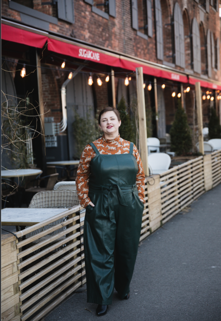 Plus Size Anthropologie Review Faux Leather Jumpsuit The Huntswoman