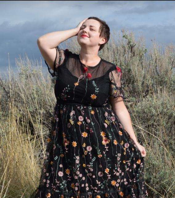 Black Lace Dress in Size 18 Plus size long prairie dress Plus Size ML Monique Lhuillier Look Book