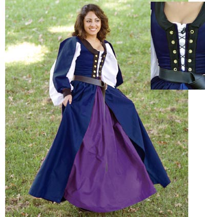 Plus size corset tied dress