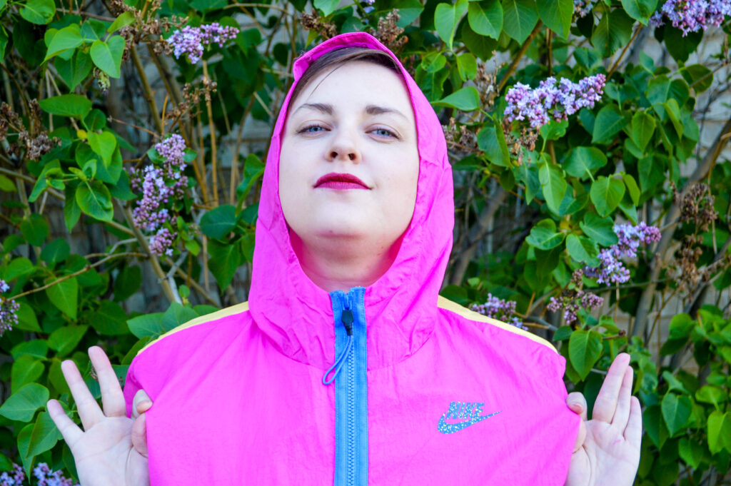 Bright pink Nike Sportswear Icon Clash Lightweight Woven Plus Size Jacket