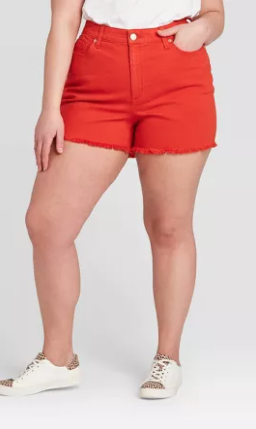 Plus Size High Waisted Shorts