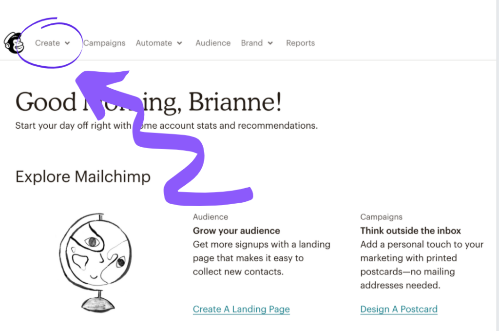 Setting up a newsletter link in MailChimp step 6