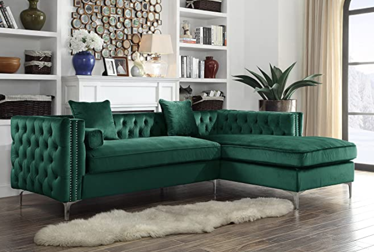 7 Tufted Emerald Green Couches | Where to Buy! - The Huntswoman