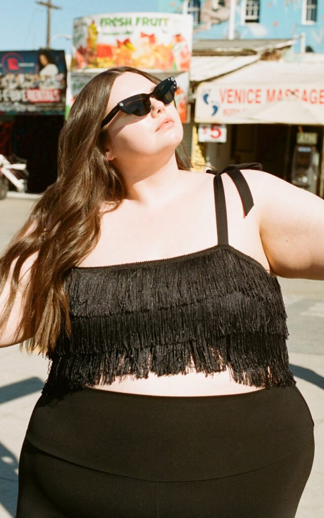 Plus size black two piece swimsuit in a 6X from Alpine Butterfly Swim