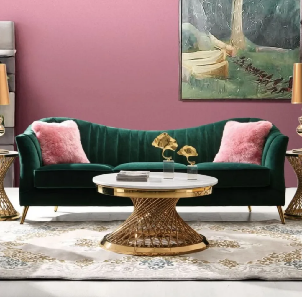 Tufted Emerald Green Couches 