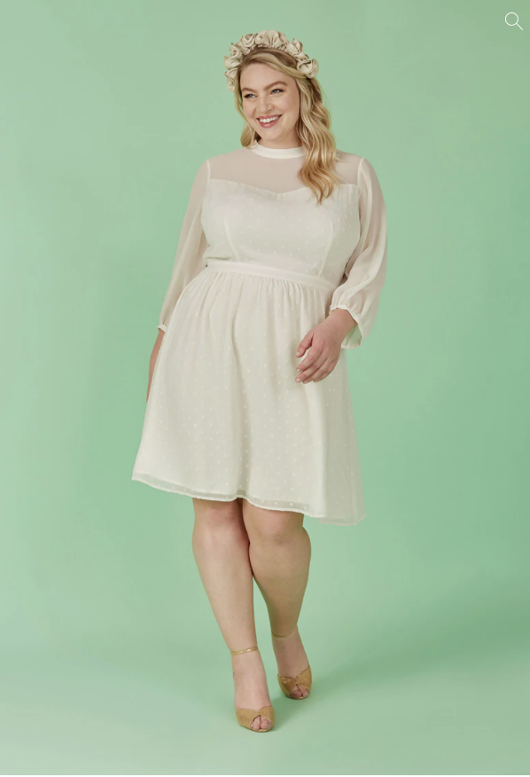 short plus size wedding dress