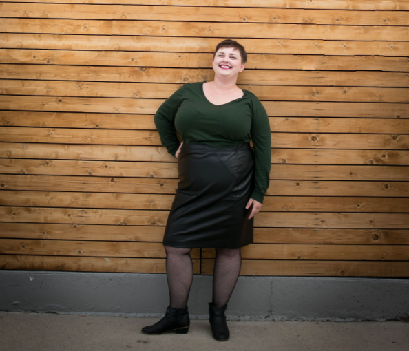 Faux Leather Plus Size Look Book with Eloquii - The Huntswoman