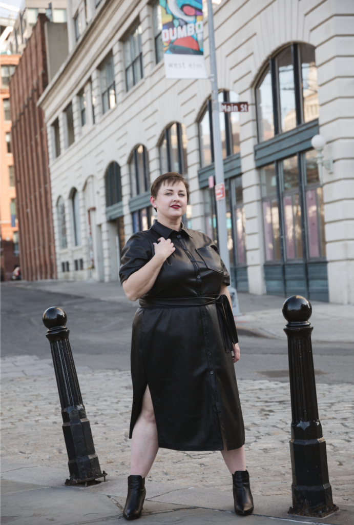 Faux Leather Plus Size Look Book with Eloquii - The Huntswoman