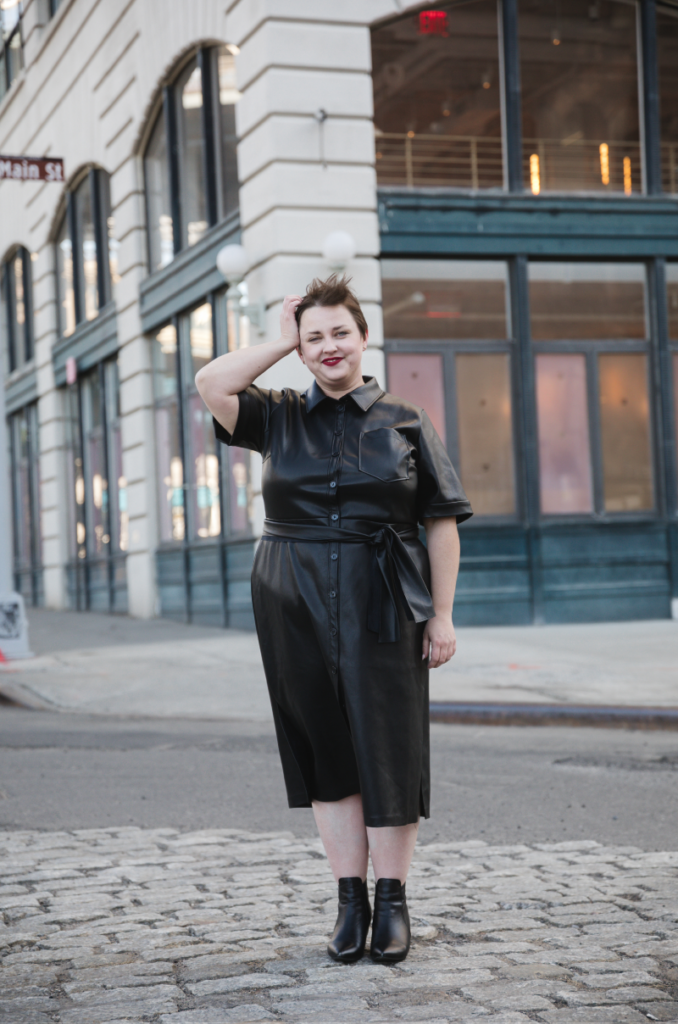 Faux Leather Plus Size Look Book with Eloquii - The Huntswoman