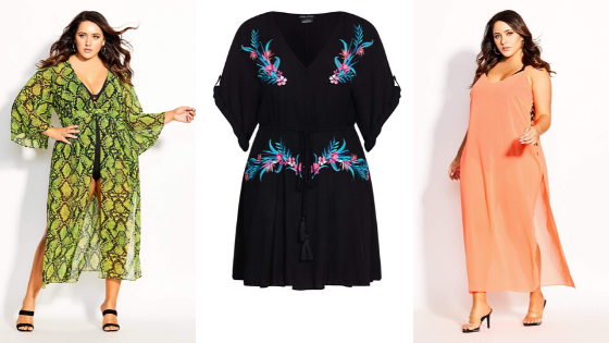 bright plus size beach cover up for plus size fashion