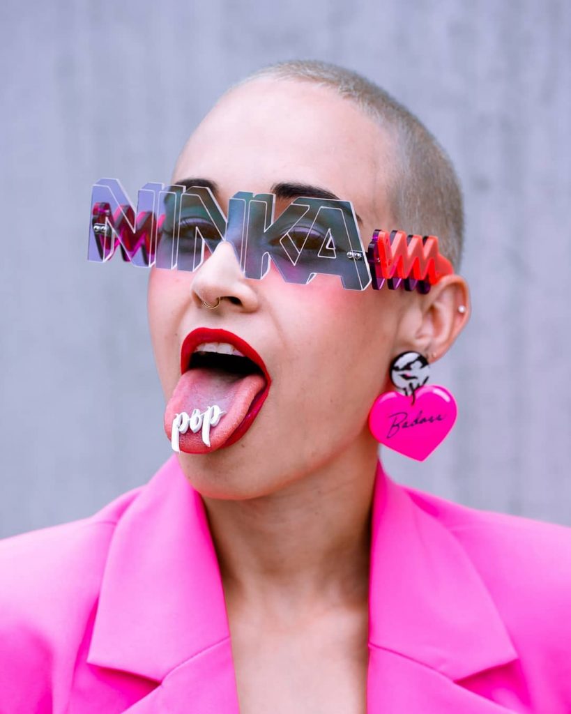 Bold and beautiful briht pink earring company Ninka Pop