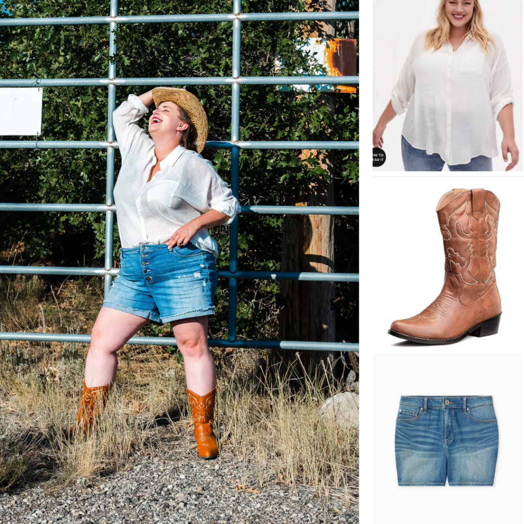 Fat girl shop cowboy boots