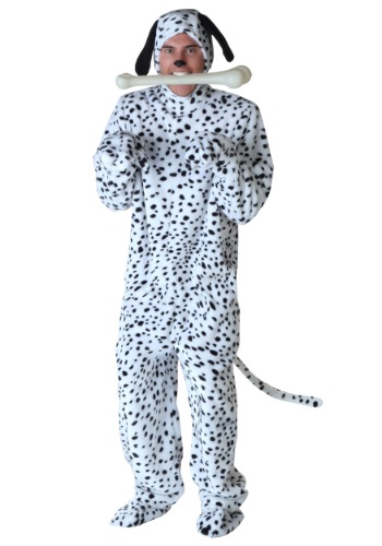 Cruella De Vil group costume - plus size men's dalmatian dog costume with floppy ears