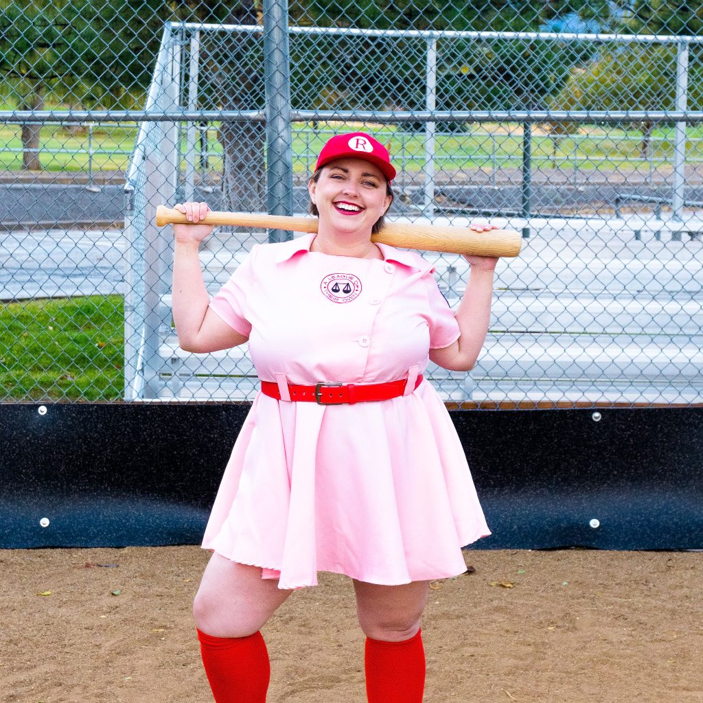 Rockford Peaches Baseball Player Set Halloween Costume Cosplay