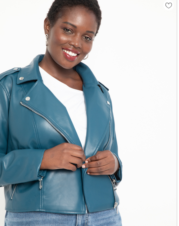 Plus size leather coat on sale sale