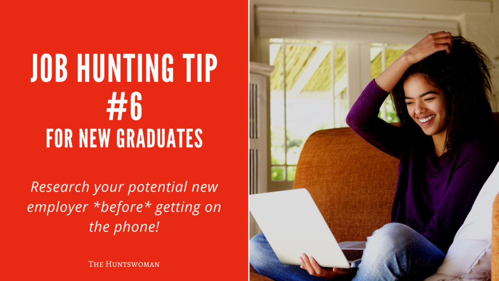 Job Hunting Tips for New Graduates - research