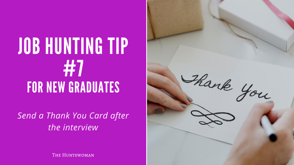 Job Hunting Tips for New Graduates - volunteering - thank you notes