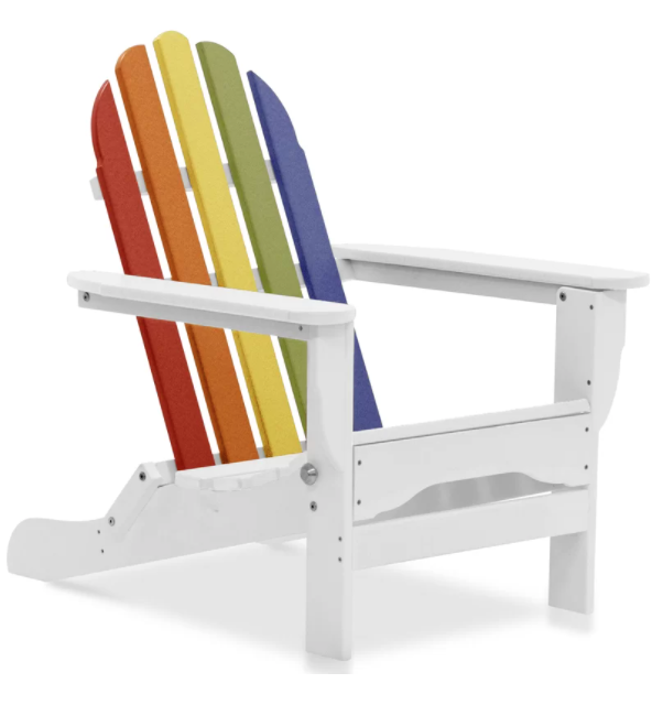 lgbt room decor rainbow deck chair