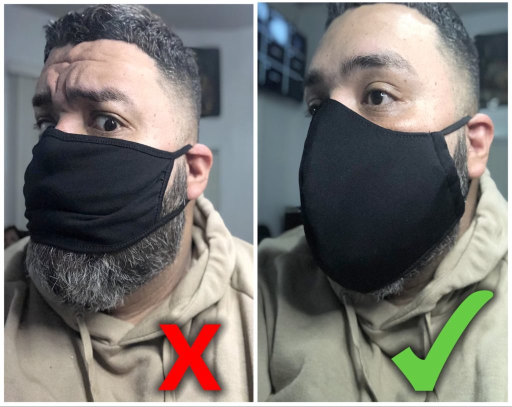 XL face mask for men with beard