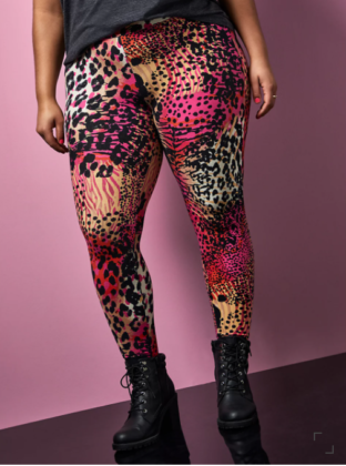 red nike animal print leggings