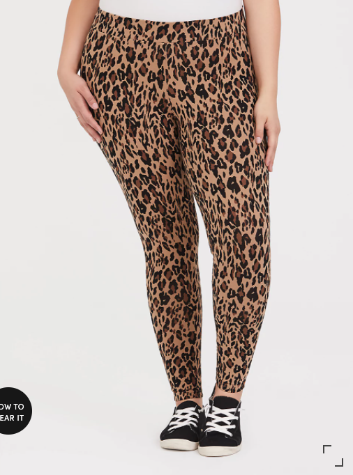 plus size leopard print leggings