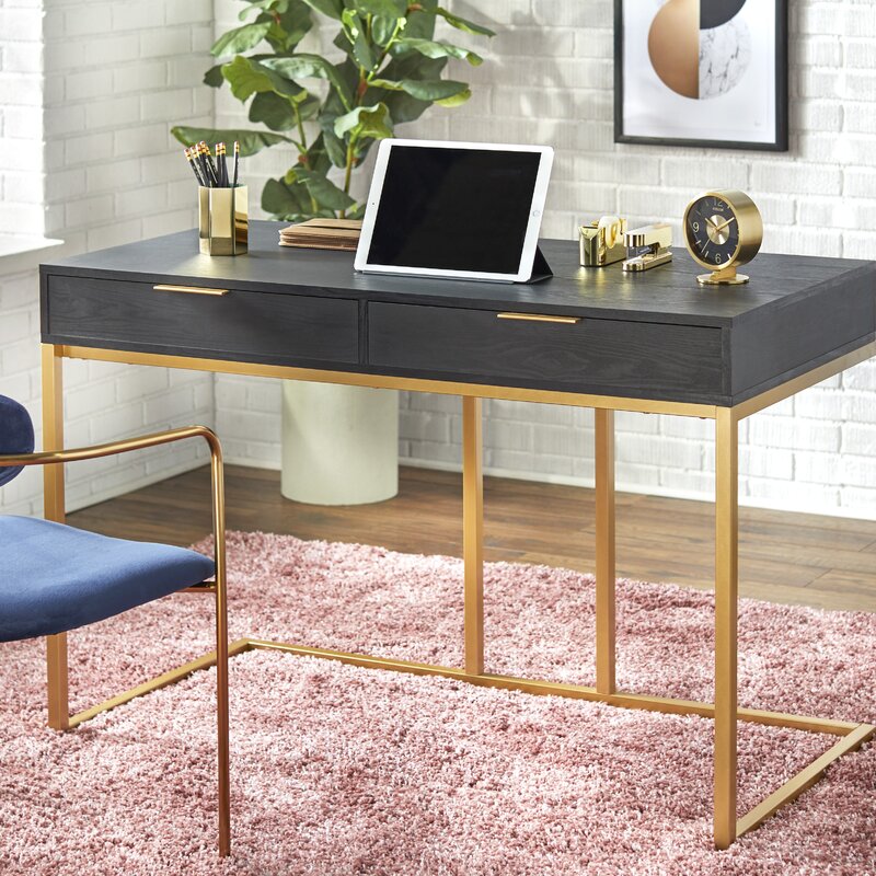 office desk gold legs