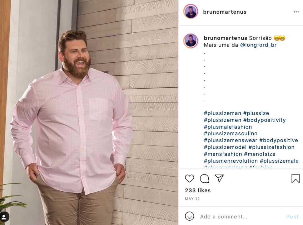 Plus size male model