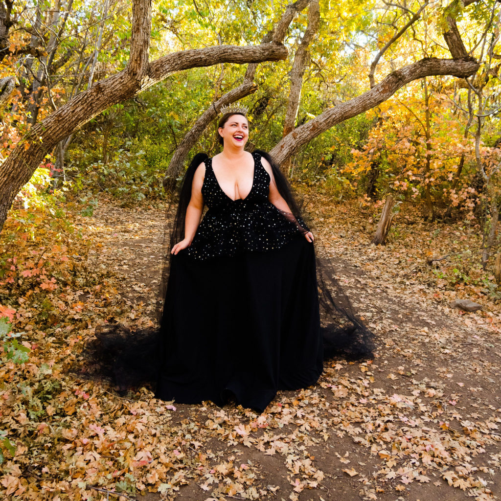 Black Plus Size Wedding Gown 