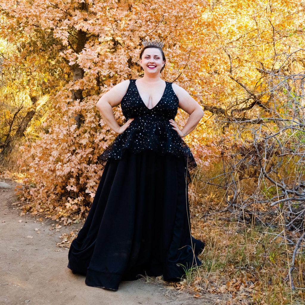 Black Plus Size Wedding Gown 