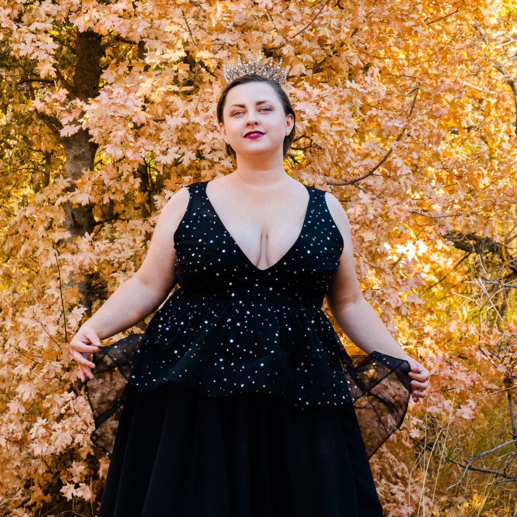 Black Plus Size Wedding Gown 