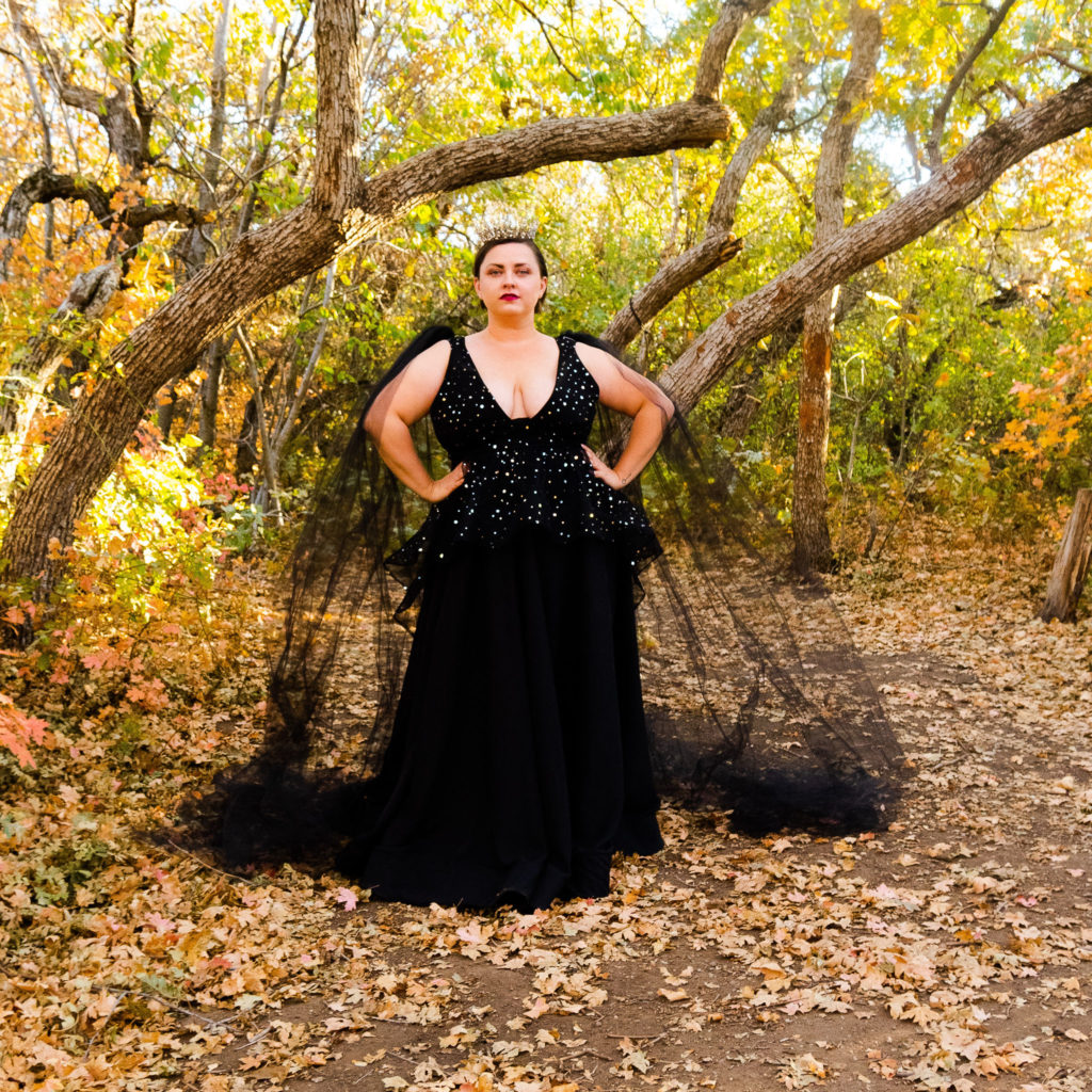 Black Plus Size Wedding Gown 