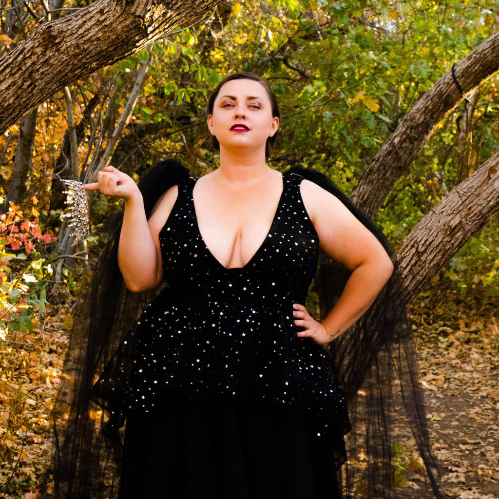 Black Plus Size Wedding Gown 