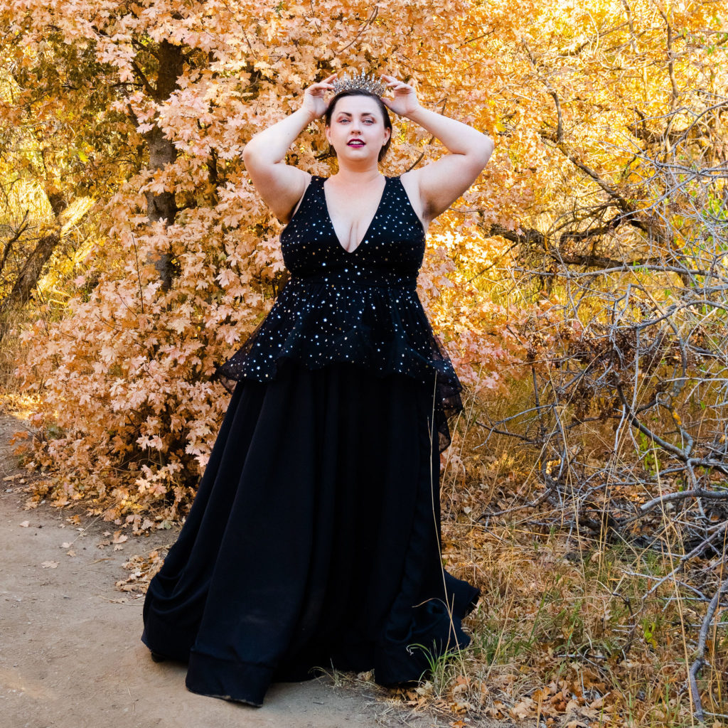 Black Plus Size Wedding Gown 