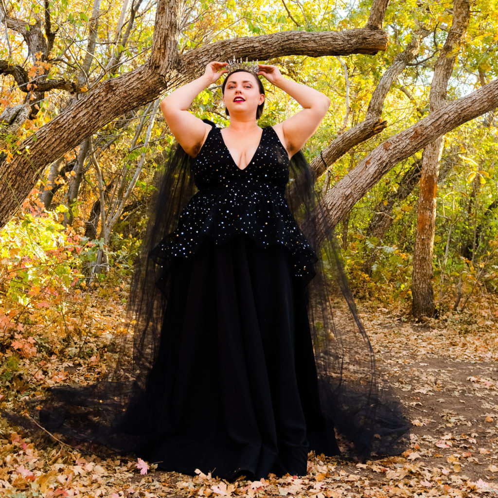 Black Plus Size Wedding Gown 