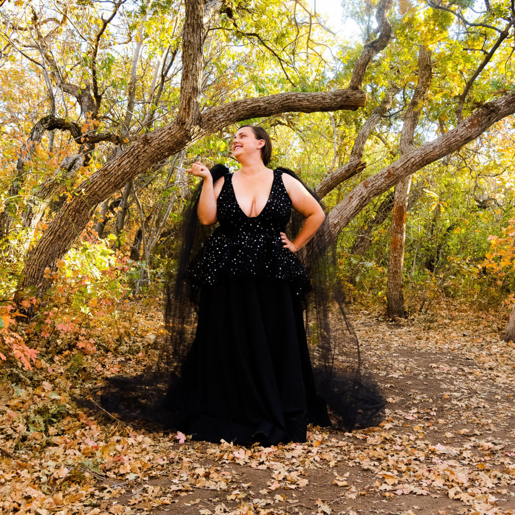 Black Plus Size Wedding Gown 