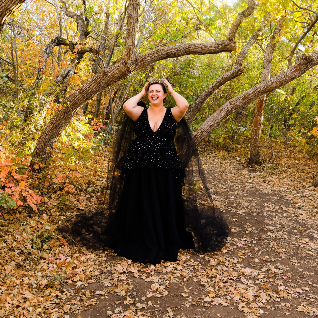 Black Plus Size Wedding Gown 