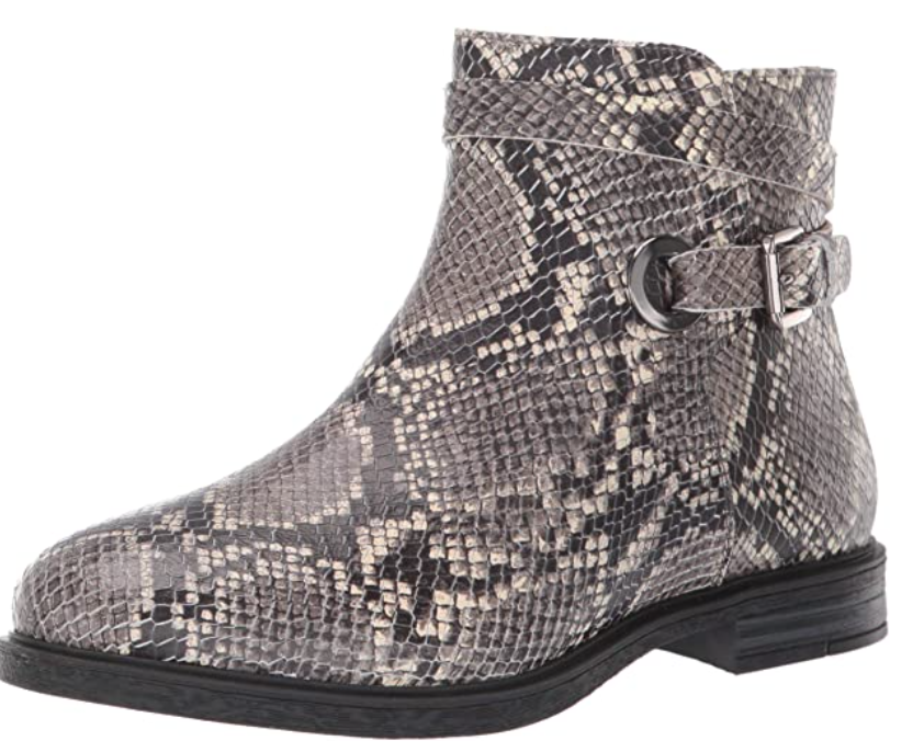 wide width faux snakeskin boots