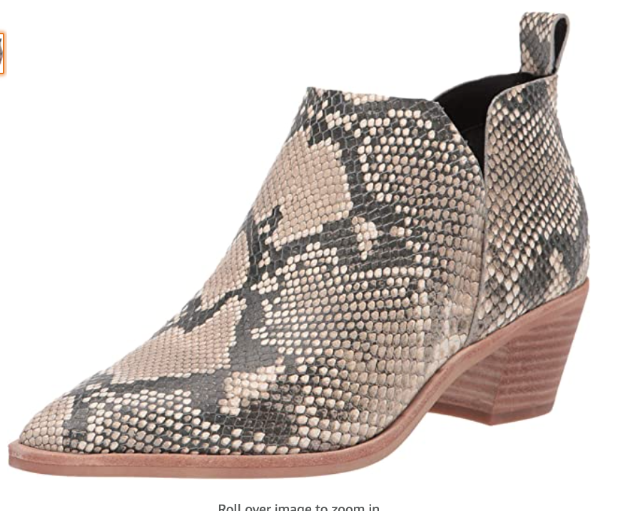 wide width faux snakeskin booties