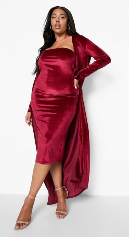 Plus Size Velvet Dress 