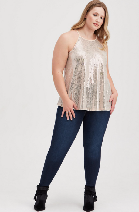 Plus Size New Year's Eve Outfits with Jeans 
